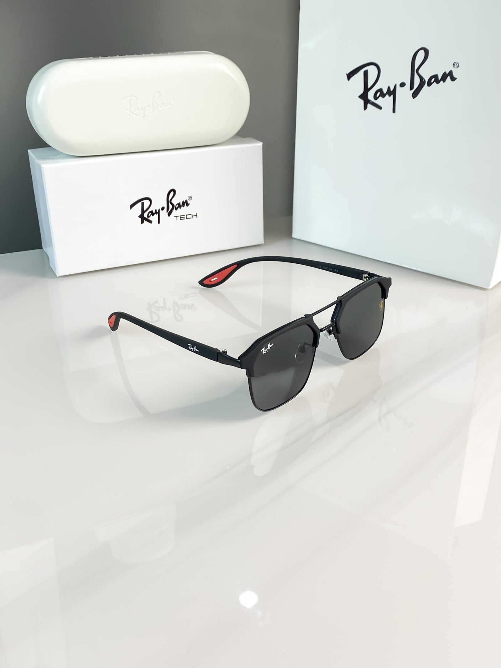 LUXURY SHADES #04 FULL BLACK BRANDED PREMIUM SUNGLASS - Image 4