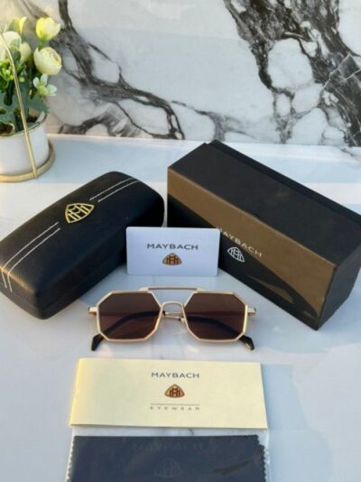 Branded  Sunglasses  hexagonal gold brown
