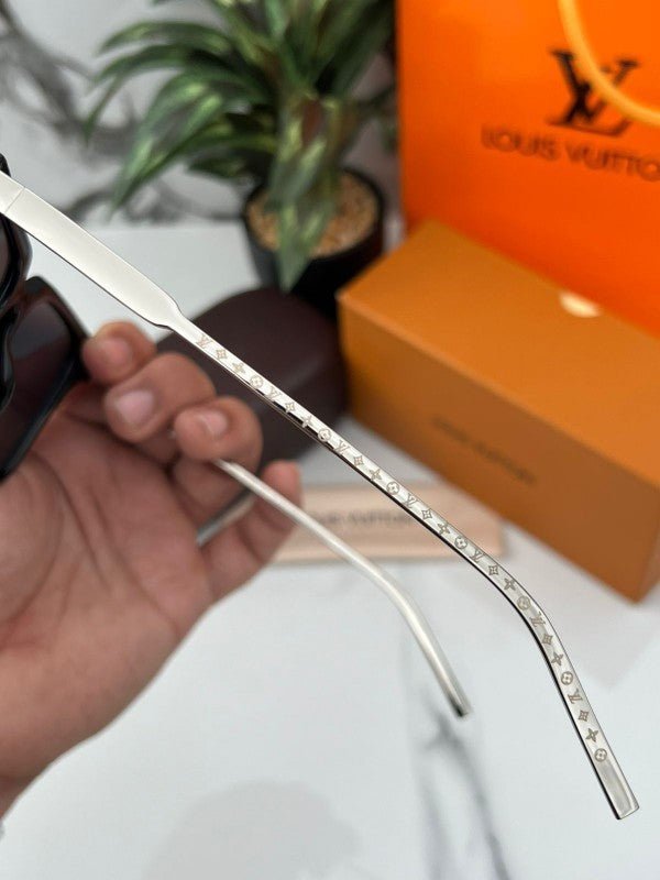 Branded LV Sunglasses 2313 Metal black Silver - Image 5