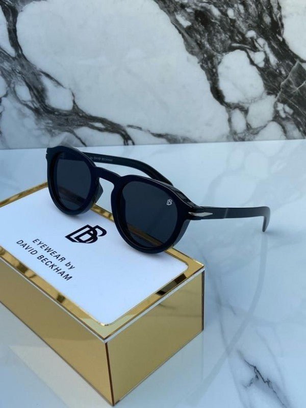Branded Db Round Full Black Sunglasses