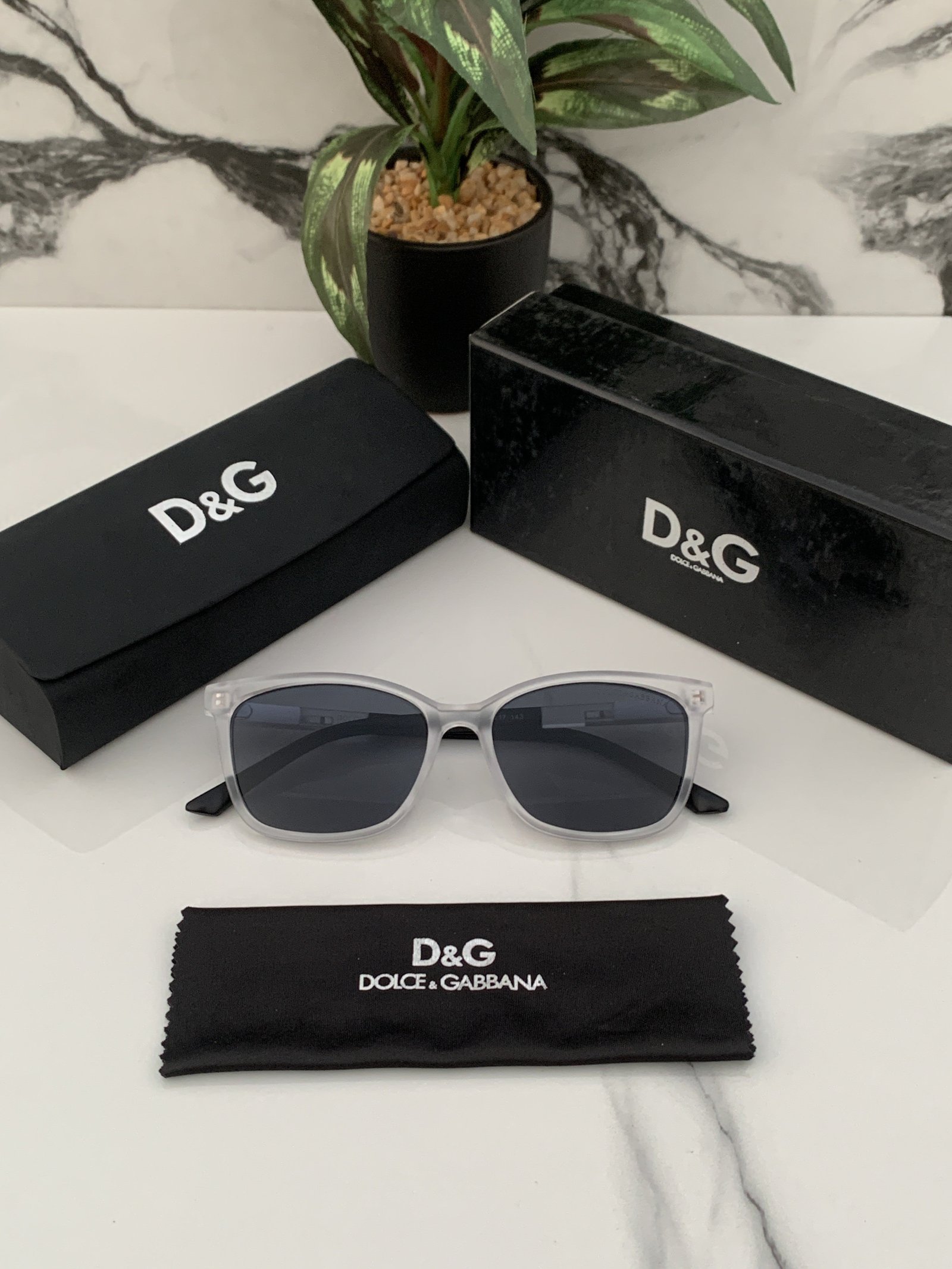 Branded Sunglasses DG 3361 white black - Image 4