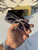 Branded Sunglasses 23066_gold_blackshaded