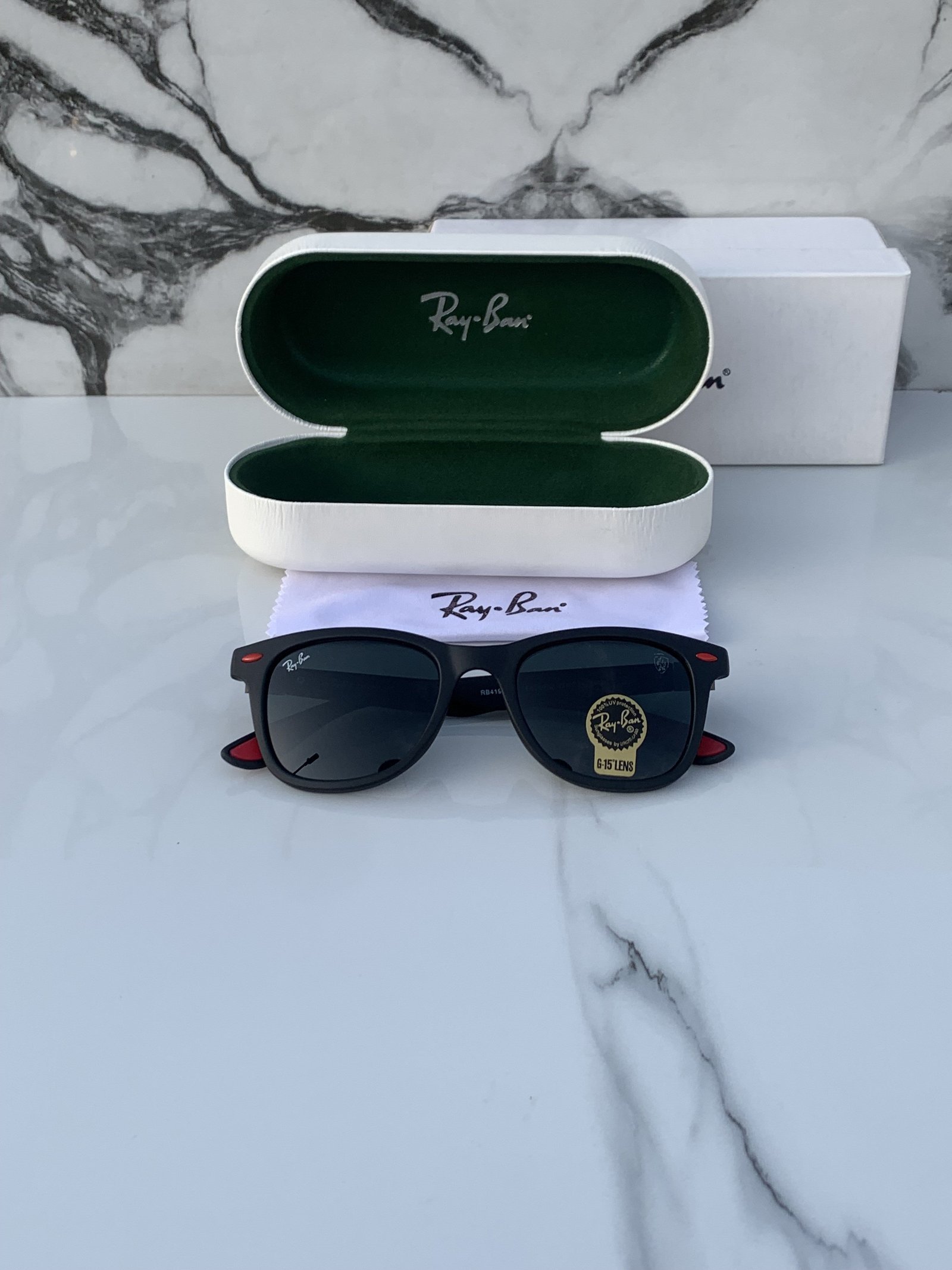 Branded RB 4195 lite force full black Sunglasses - Image 3