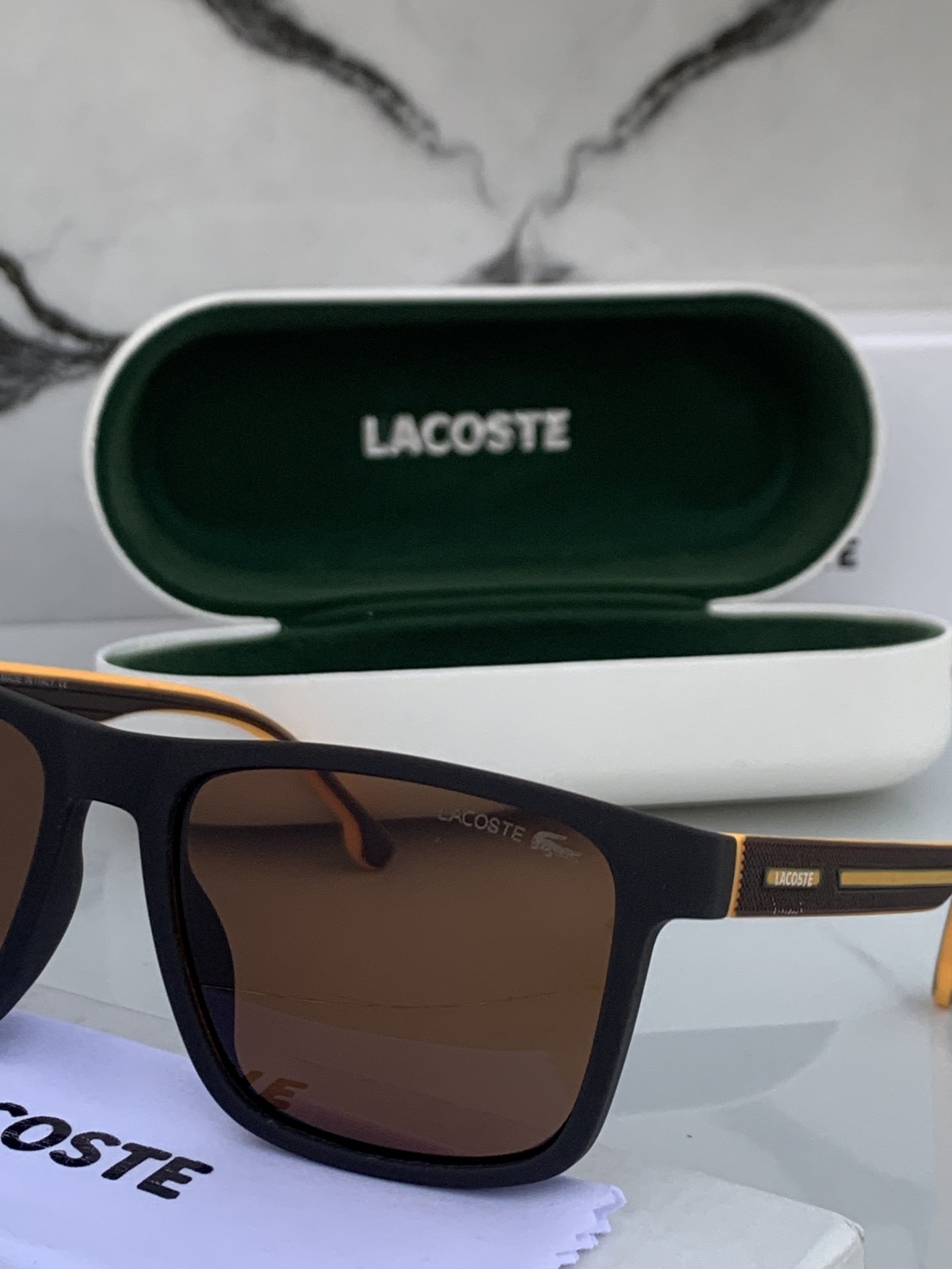 Branded LCOSTE Sunglasses Brown - Image 4