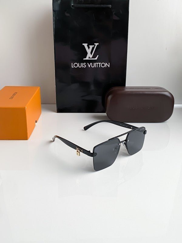 Branded Lv Gold Black Sunglasses Bt - Image 8