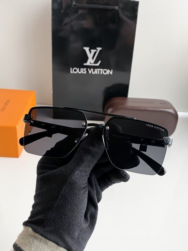 Branded Lv Gold Black Sunglasses Bt - Image 4