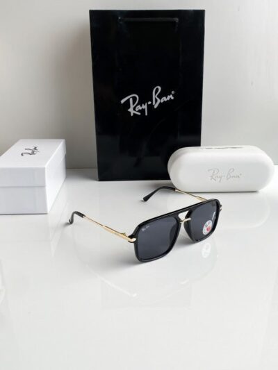 Branded Rb Black Gold Sunglasses Bt