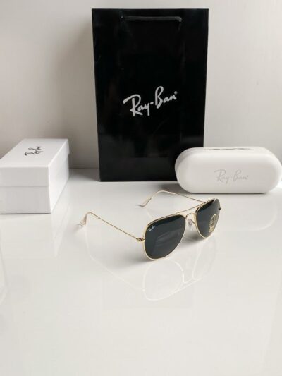 Branded Rb Black Gold Sunglasses Bt