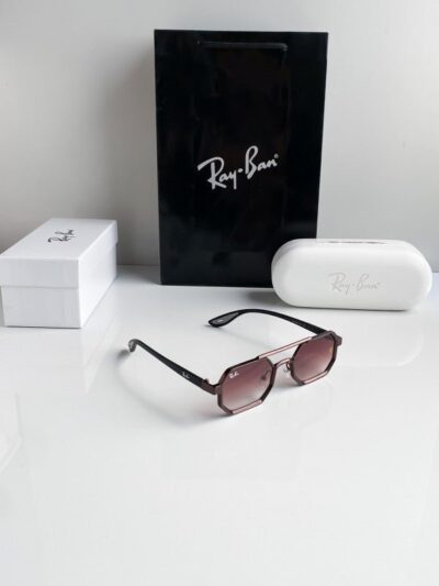 Branded Rb Black Brown Metal Frame Sunglasses Bt