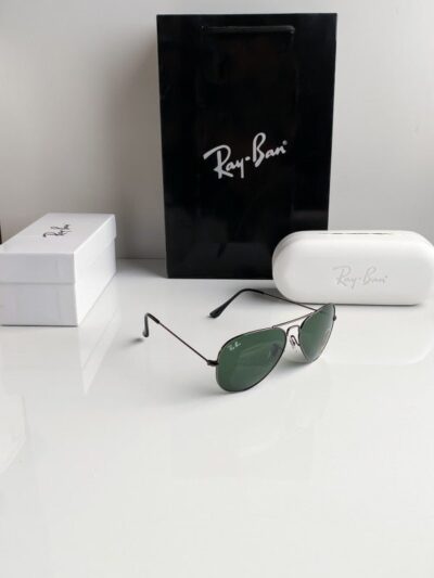 Branded Rb Black Green Aviator Sunglasses Bt