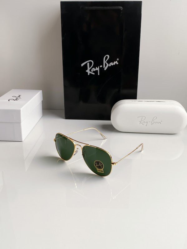 Branded Rb Gold Green Aviator Sunglasses Bt - Image 3