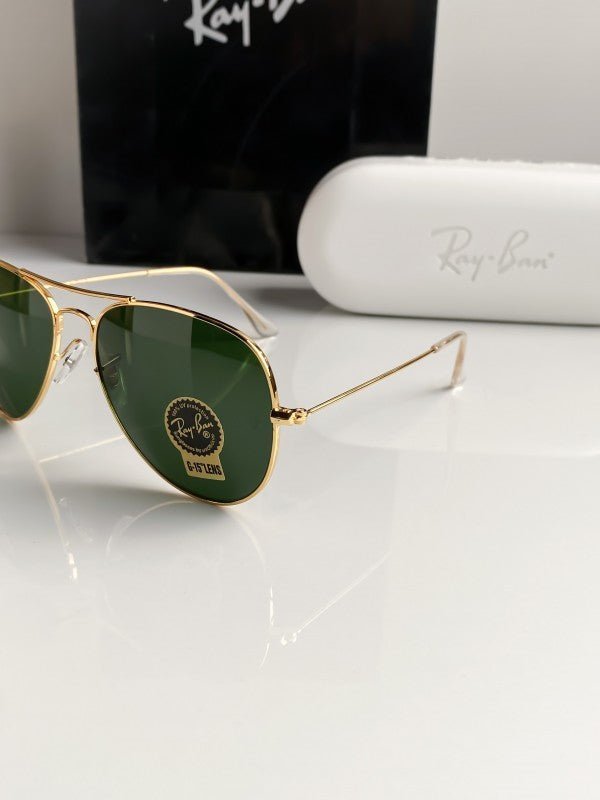 Branded Rb Gold Green Aviator Sunglasses Bt - Image 2
