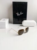 Branded Rb Gold Brown Aviator Sunglasses Bt