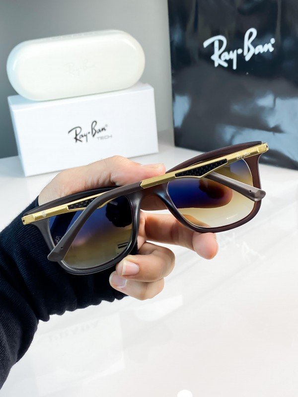 Rayban gold brown shaded 4287 - Image 4