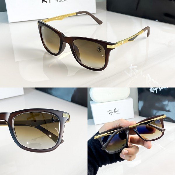 Rayban gold brown shaded 4287 - Image 5