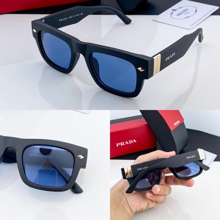 Prada Black Blue SP19 Sunglasses - Image 2