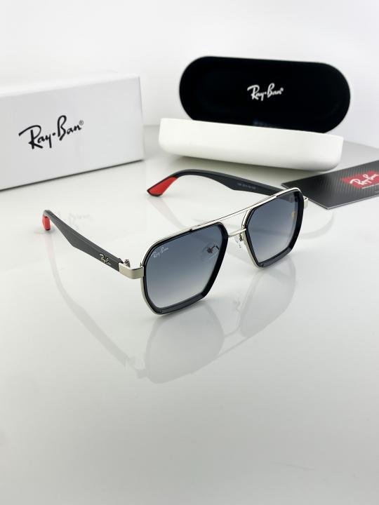 RAYBAN SILVER BLUE SHADED 10 SUNGLASSES - Image 3