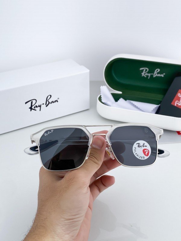 RAYBAN RB04 FERRARI EDITION WHITE FRAME BLACK POLARIZED GLASS - Image 2