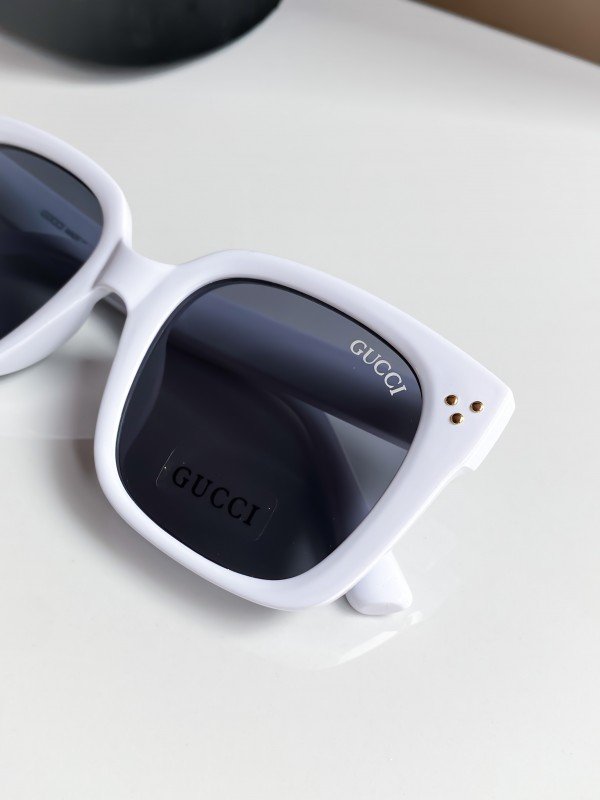 Gucci White 52 Sunglasses - Image 7