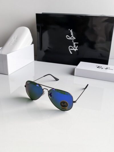 RAYBAN BLACK BLUE MERCURY 3025 SUNGLASSES