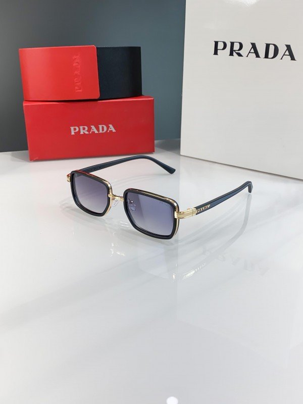 Prada Gold Black 64 Sunglasses