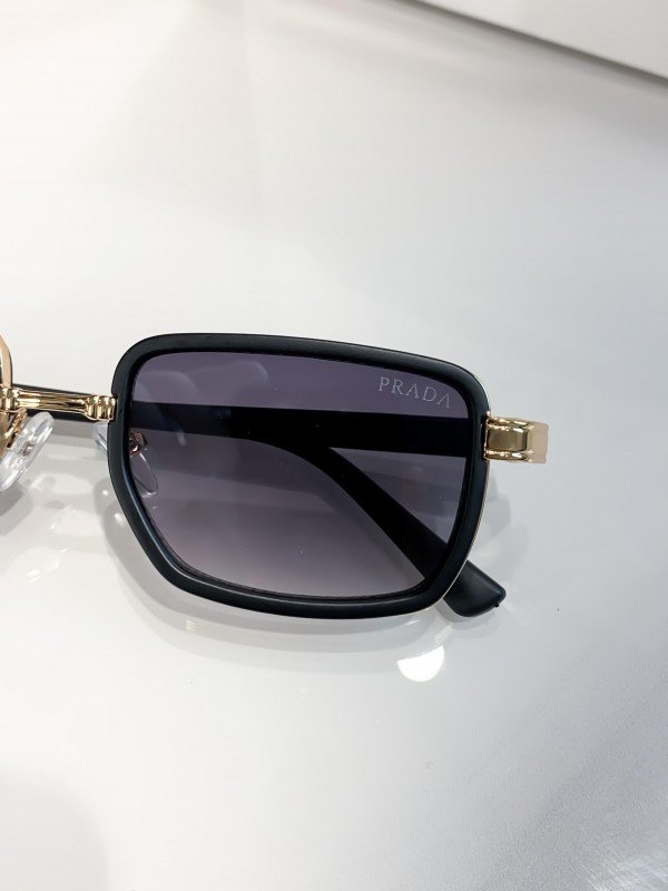 Prada Gold Black 64 Sunglasses - Image 5