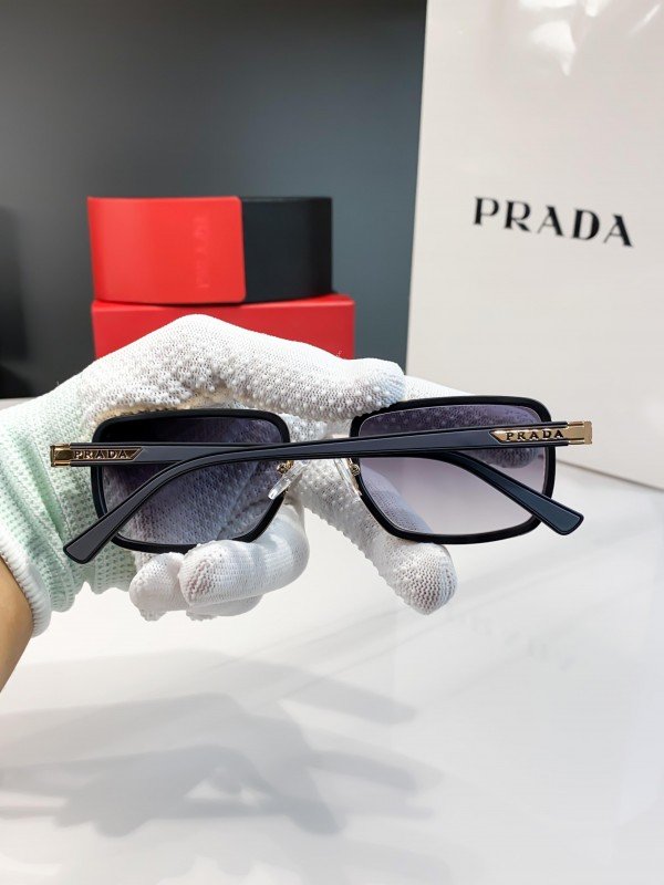 Prada Gold Black 64 Sunglasses - Image 3