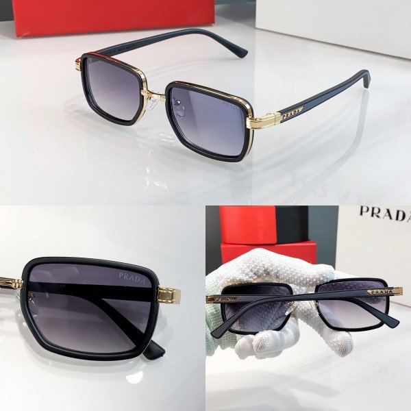 Prada Gold Black 64 Sunglasses - Image 2