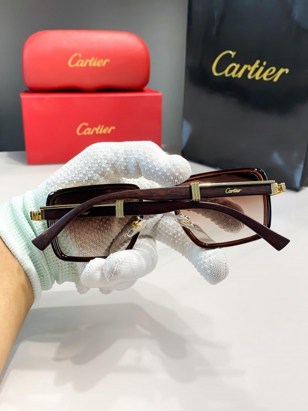 Cartier Brown Shaded 04725 Sunglasses - Image 4