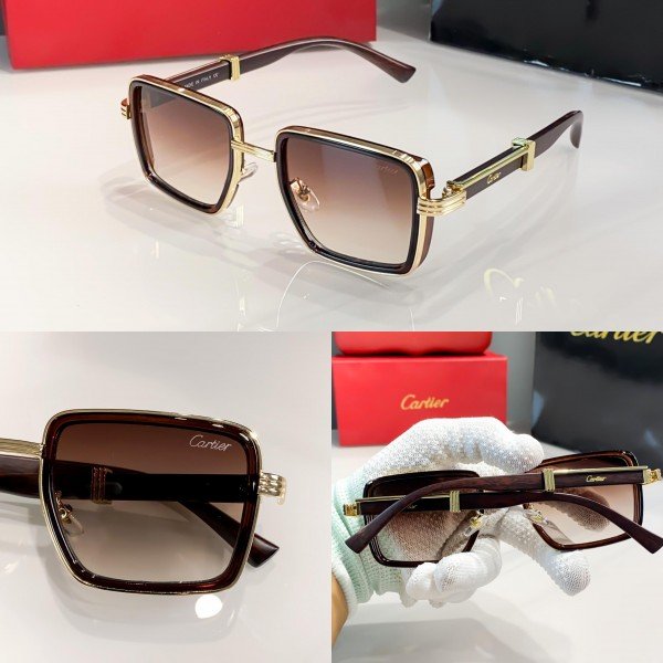 Cartier Brown Shaded 04725 Sunglasses - Image 2