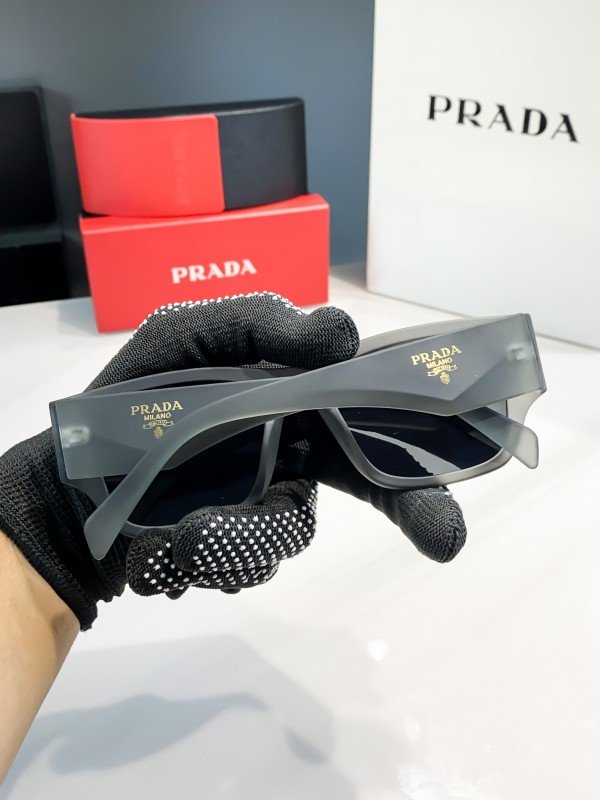 Prada Grey Black 61 Sunglasses - Image 3