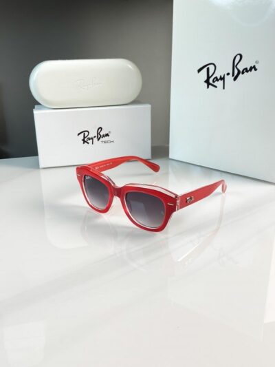 Rayban red black 2186