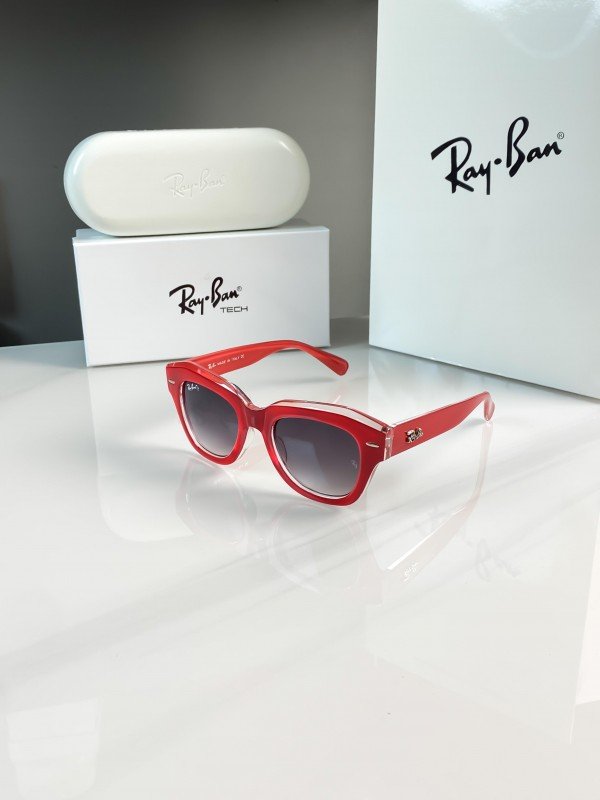 Rayban red black 2186