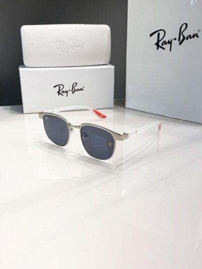 Rayban white black red 03
