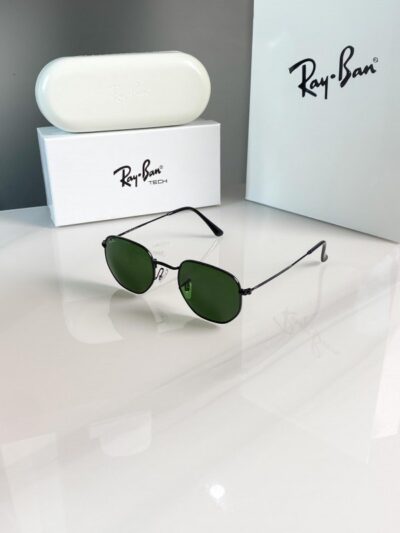 Rayban black green hexaga 3548