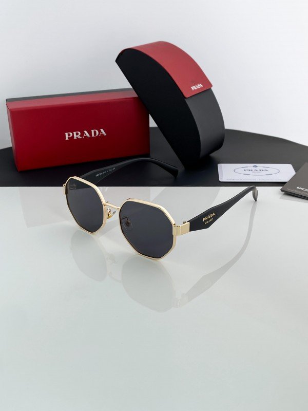 Prada Gold Black 97S Sunglasses