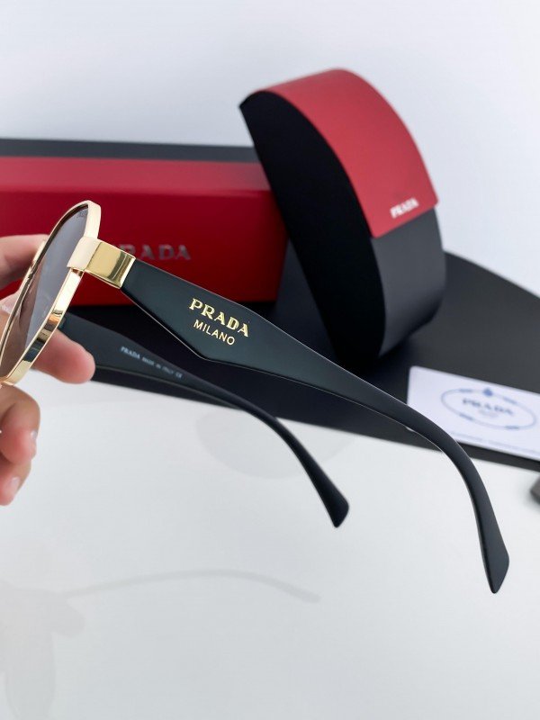 Prada Gold Black 97S Sunglasses - Image 2