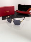 Cartier Gold Black 5 Sunglasses