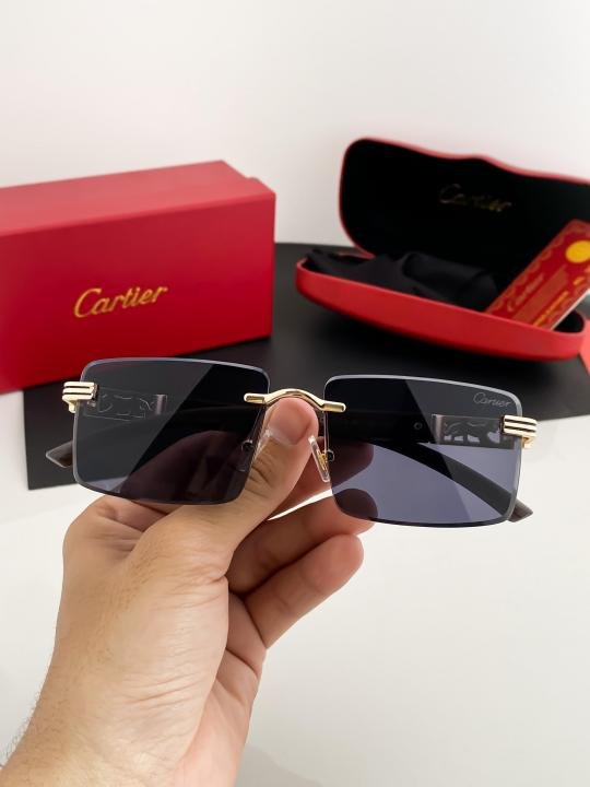 Cartier Gold Black 5 Sunglasses - Image 5