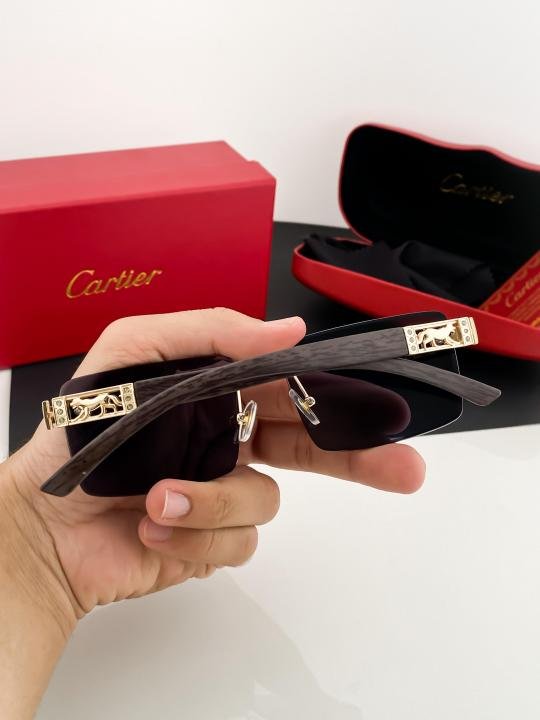 Cartier Gold Black 5 Sunglasses - Image 4