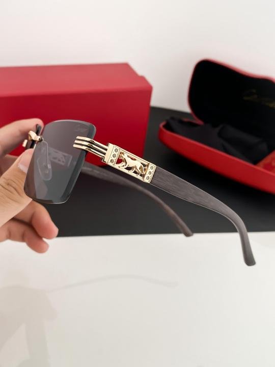 Cartier Gold Black 5 Sunglasses - Image 3