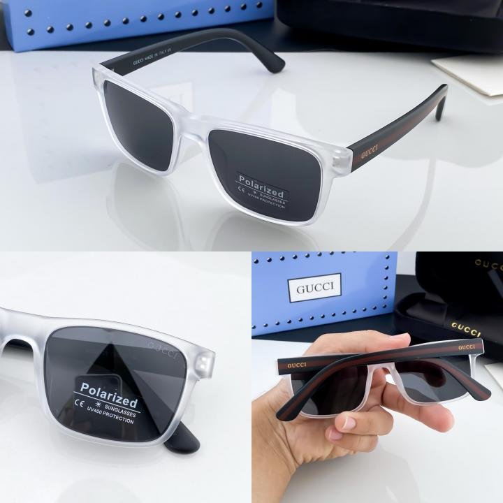 Gucci White Black 83123 Sunglasses - Image 5