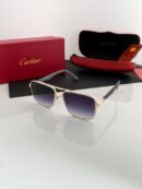 Cartier Gold Black Shaded 23400 Sunglasses