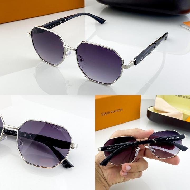Louis Vuitton 5710 Silver Black Shaded Sunglasses - Image 2