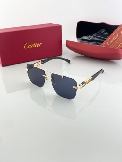Cartier Gold Black 3120 Sunglasses