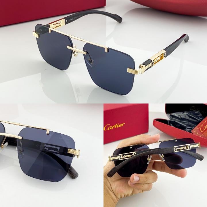 Cartier Gold Black 3120 Sunglasses - Image 6