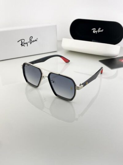 RAYBAN SILVER BLUE SHADED 10 SUNGLASSES