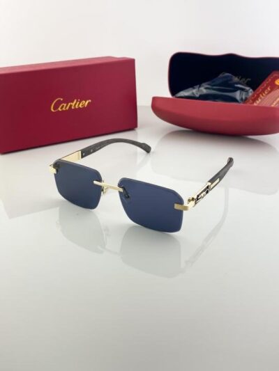 Cartier Gold Black 3116 Sunglasses