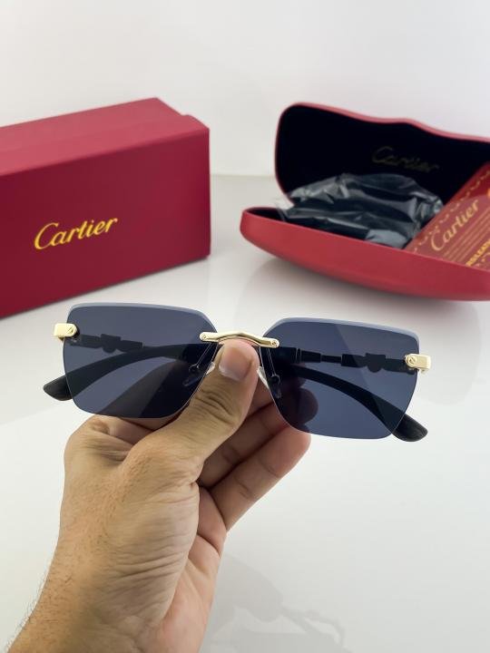 Cartier Gold Black 61 Sunglasses - Image 5