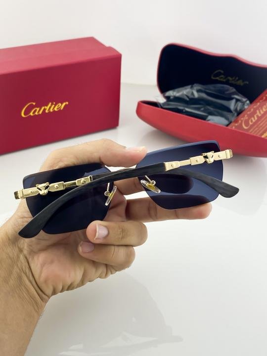 Cartier Gold Black 61 Sunglasses - Image 4
